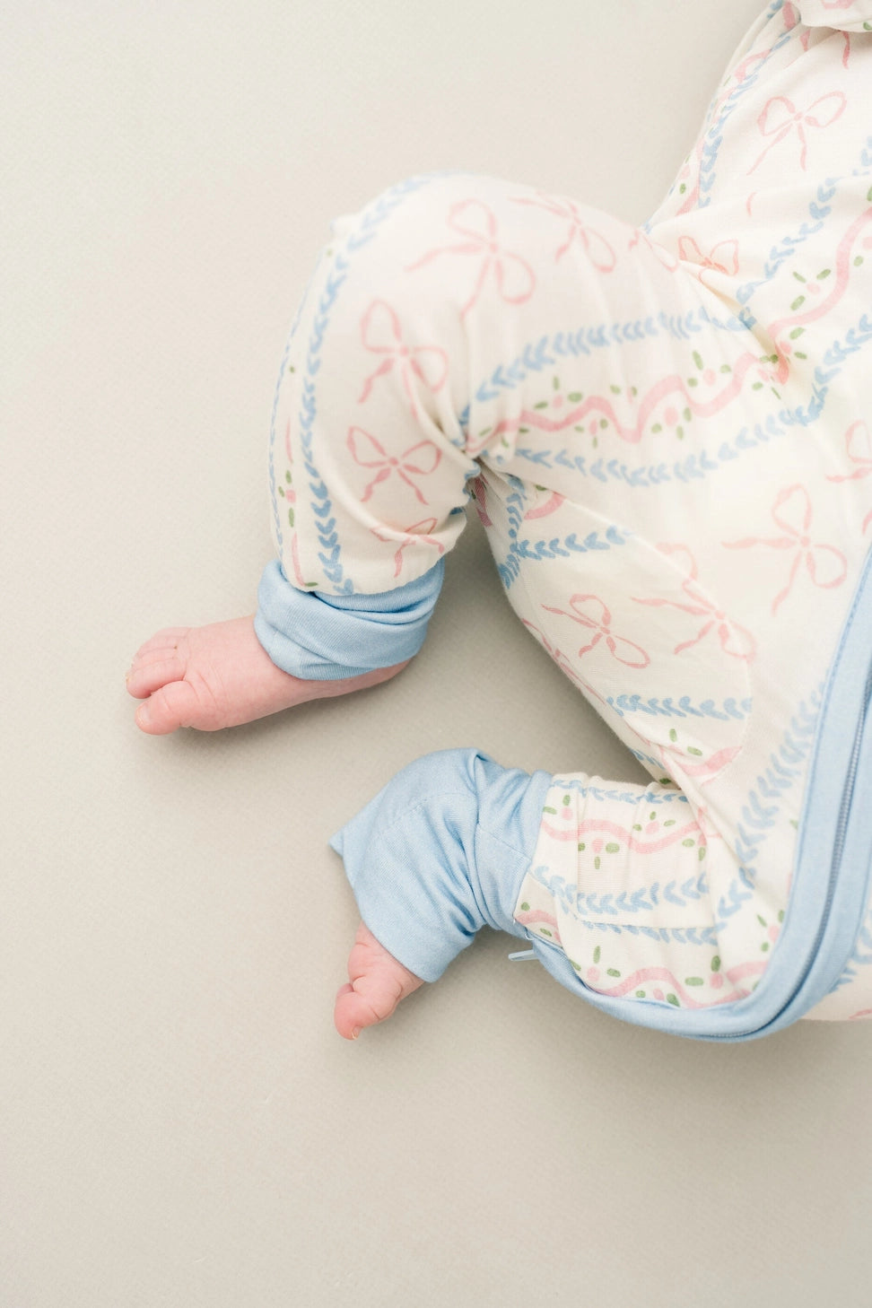 Dainty Bows Bamboo Zipper PJ