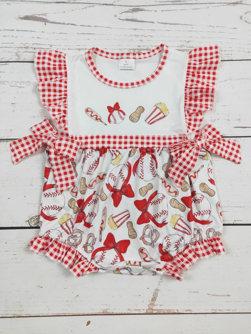 Girls Baseball Printed Bubble