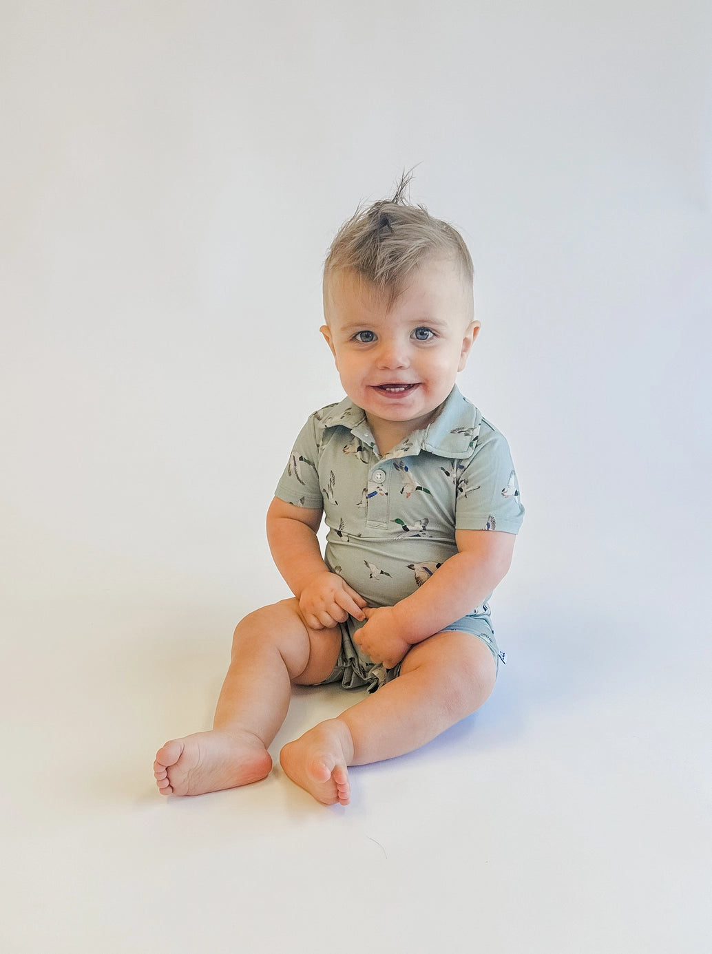 Flying Mallards Bamboo Shortie Romper