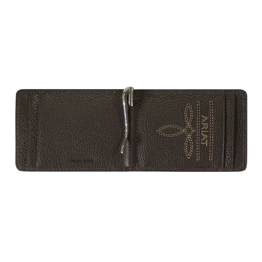 Ariat Ostrich & Floral Money Clip Wallet