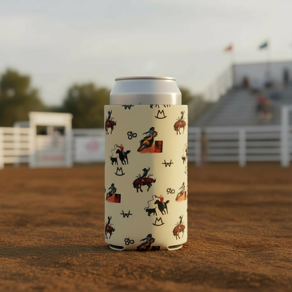Vintage Branded Cowboy Tall Can Koozie 2-Pack