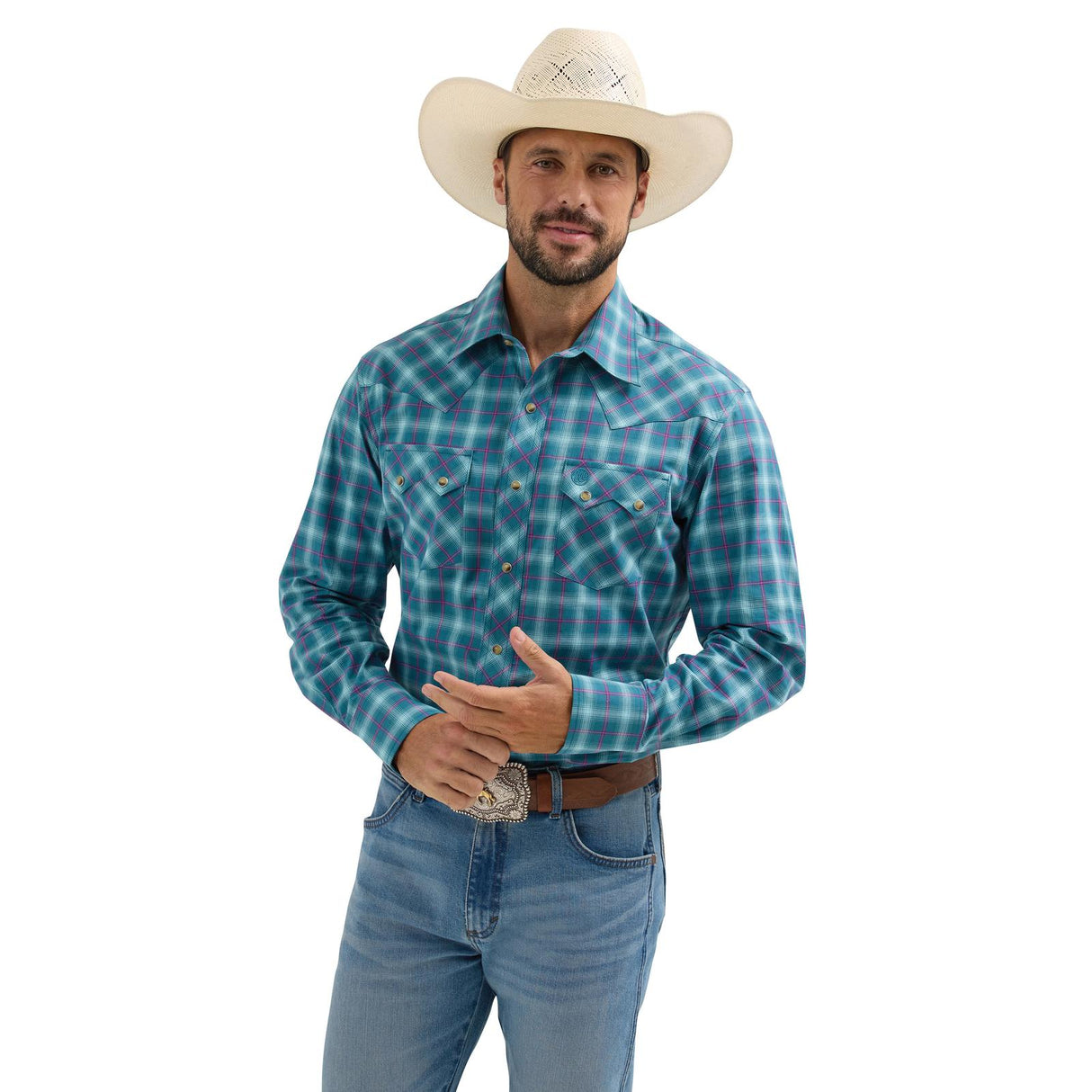 Wrangler Retro Long Sleeve Turquoise