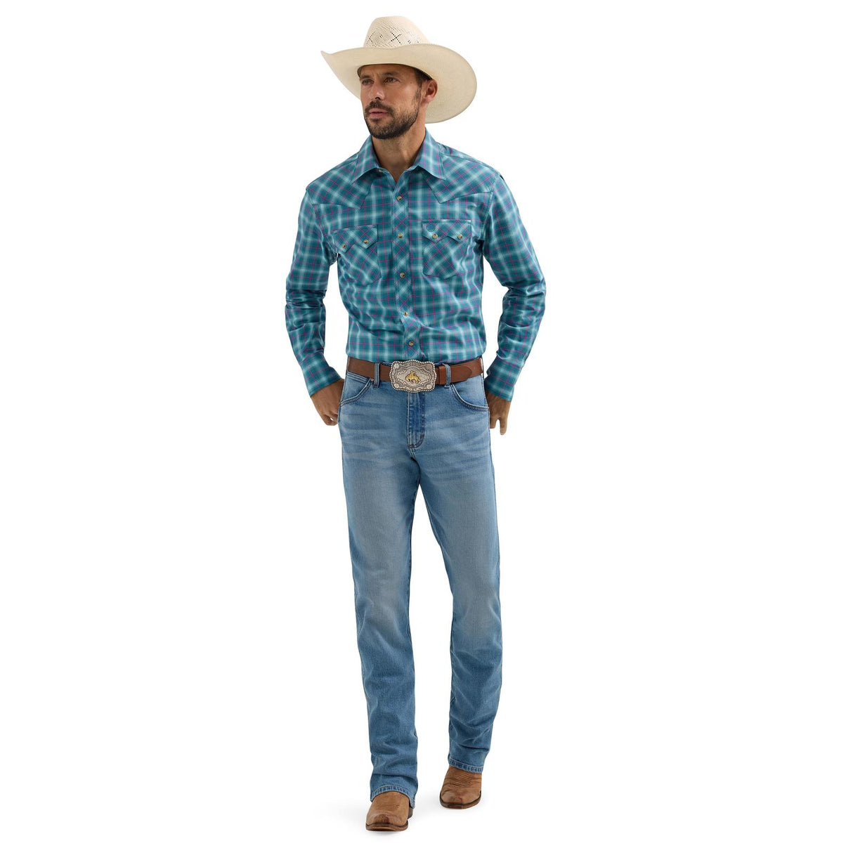 Wrangler Retro Long Sleeve Turquoise