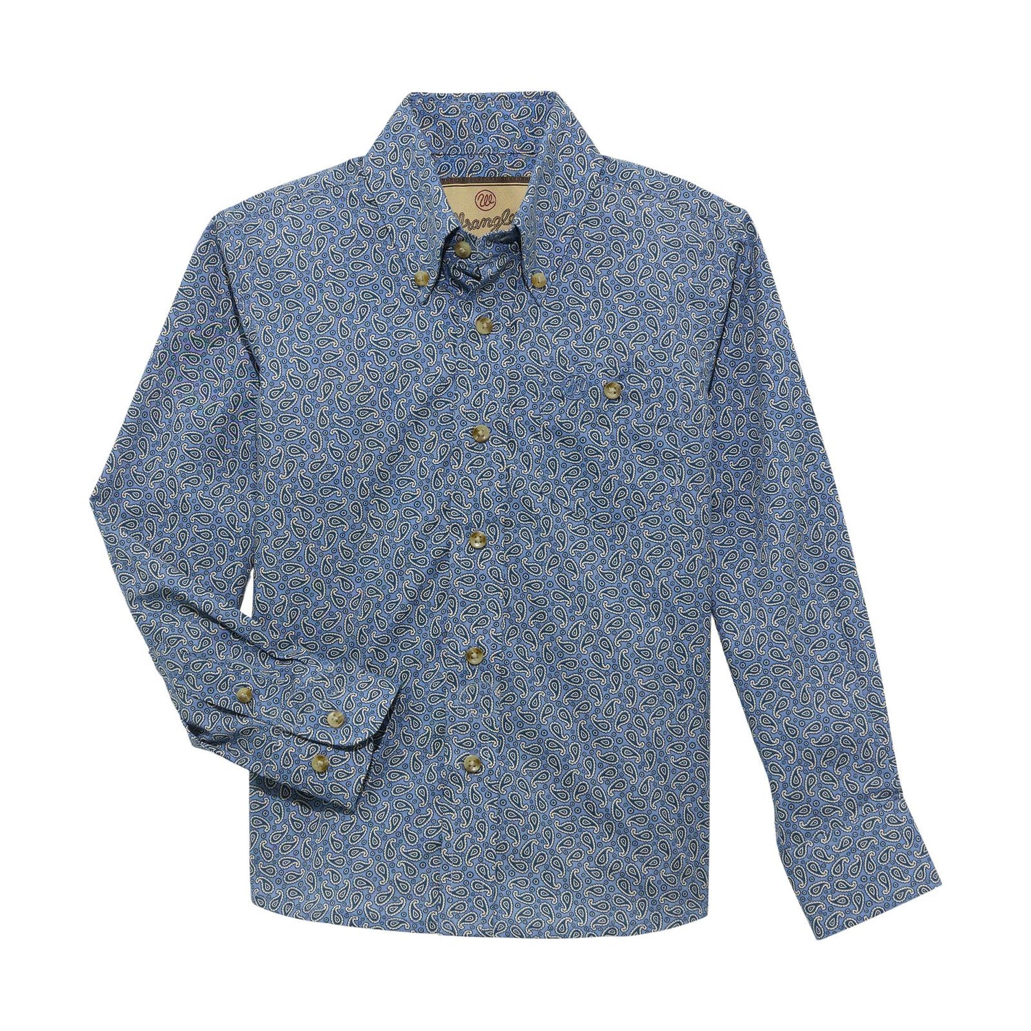 Wrangler Classic Long Sleeve Blue Paisley