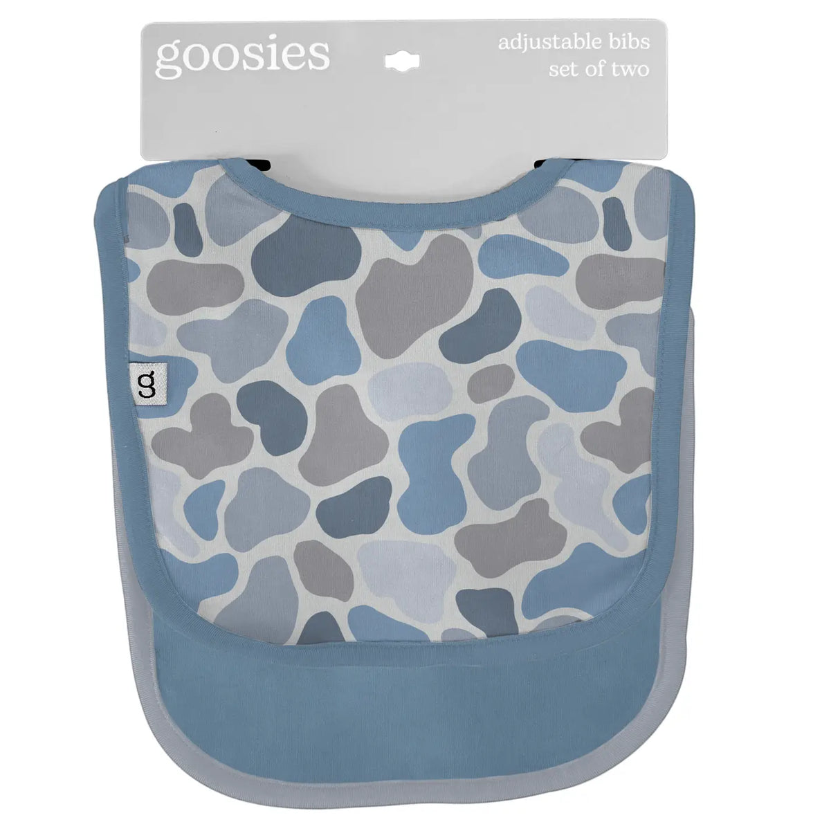 Blue Pebble Camo Bamboo Bib Set