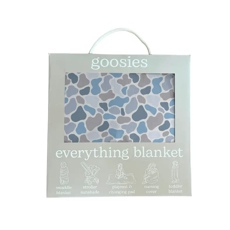Blue Pebble Camo Bamboo Everything Blanket
