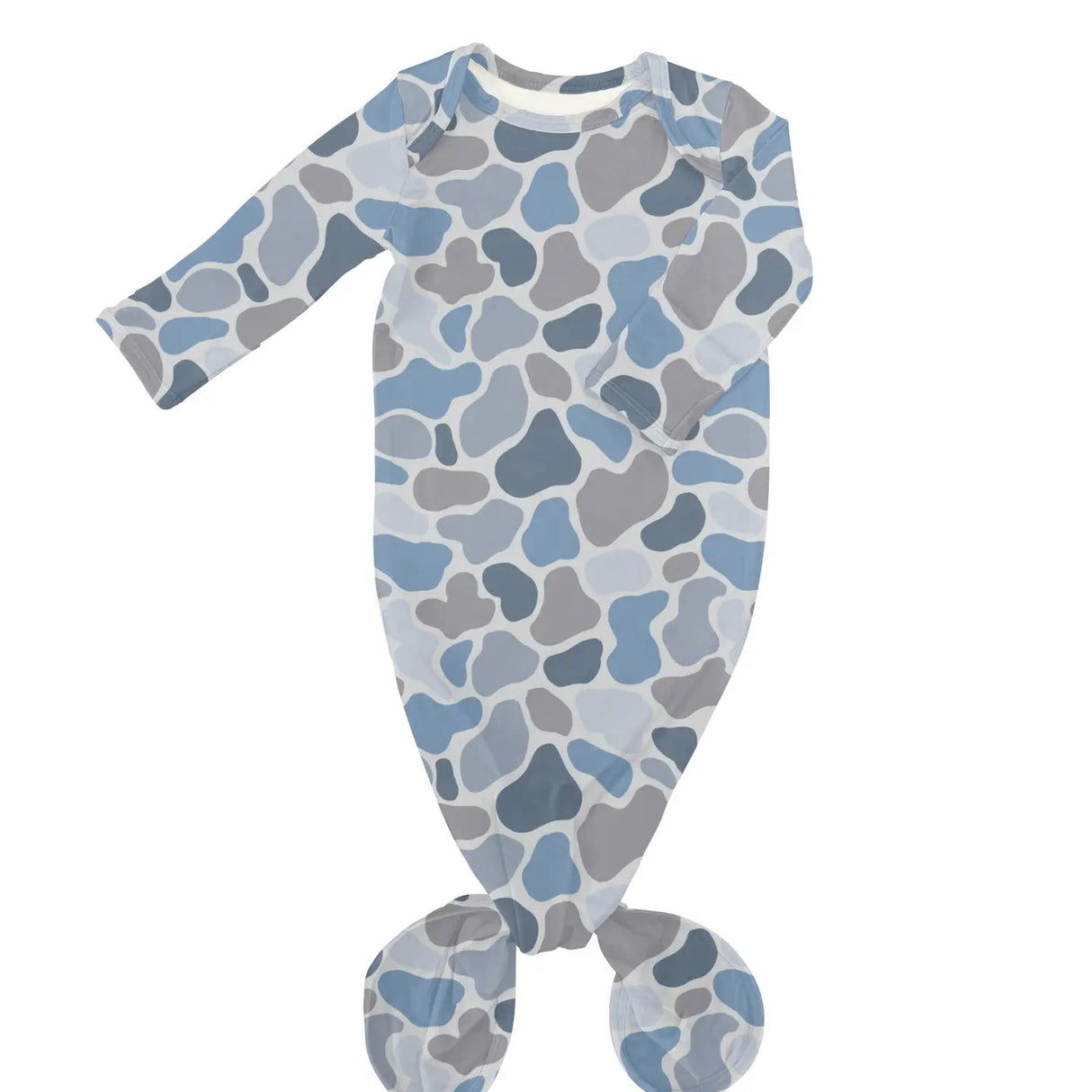 Blue Pebble Camo Bamboo Knotted Gown