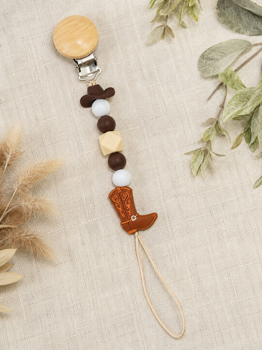 Cowboy Hat & Boot Paci Clip
