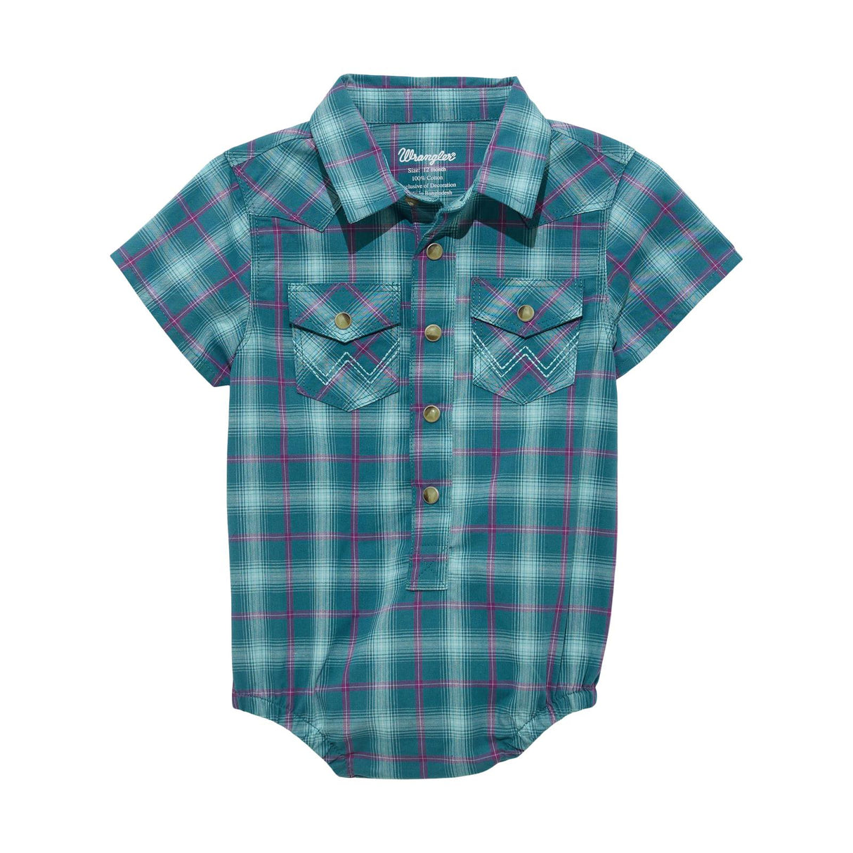Wrangler Infant Short Sleeve Turquoise & Purple