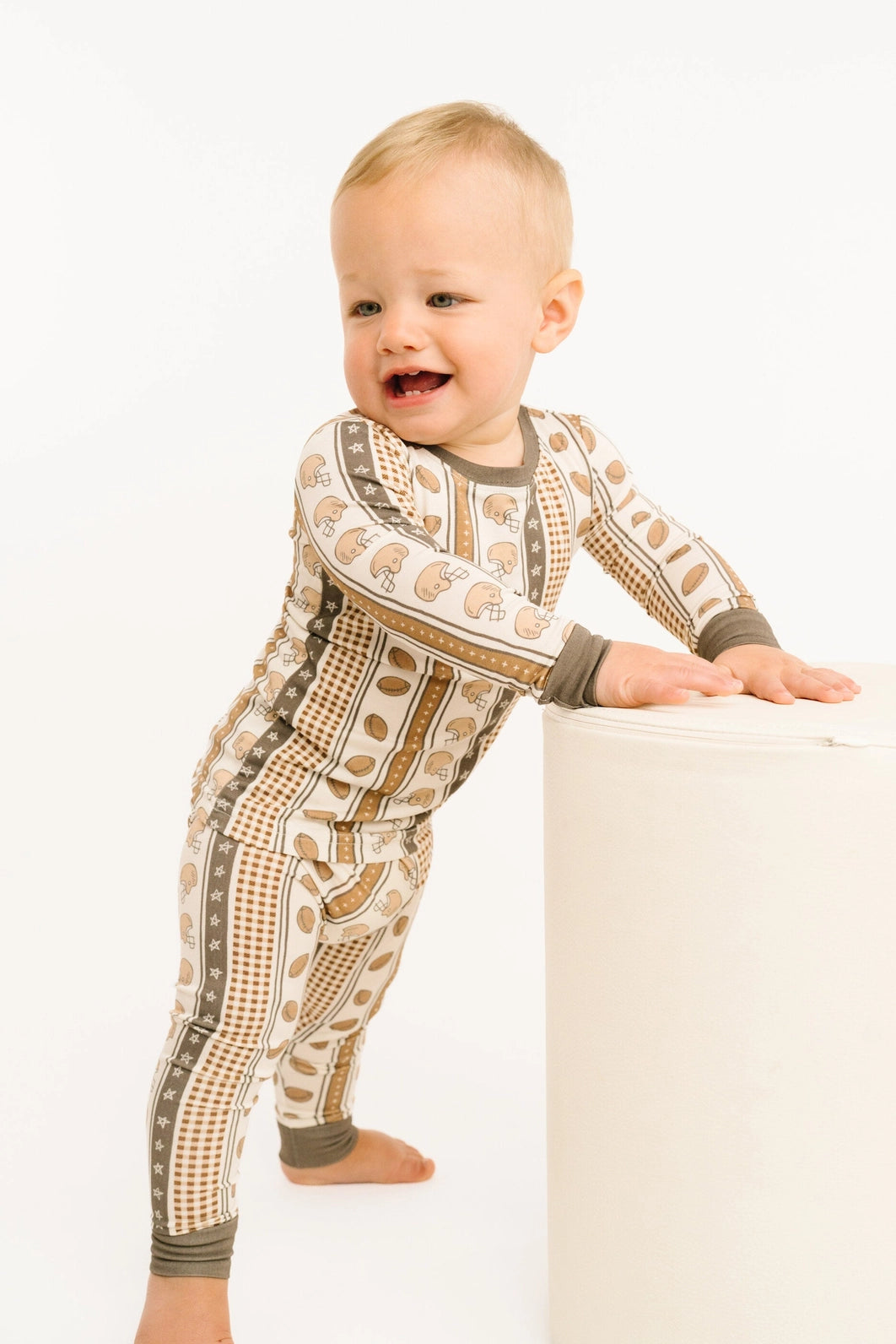 Touchdown Stripe Bamboo PJ 2-Piece Set