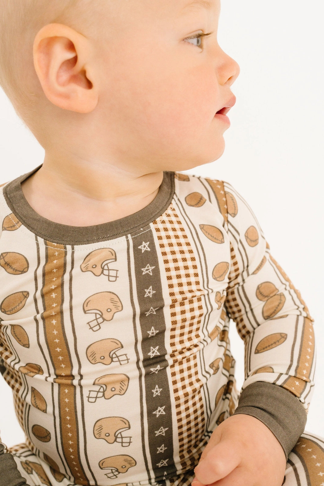 Touchdown Stripe Bamboo PJ 2-Piece Set