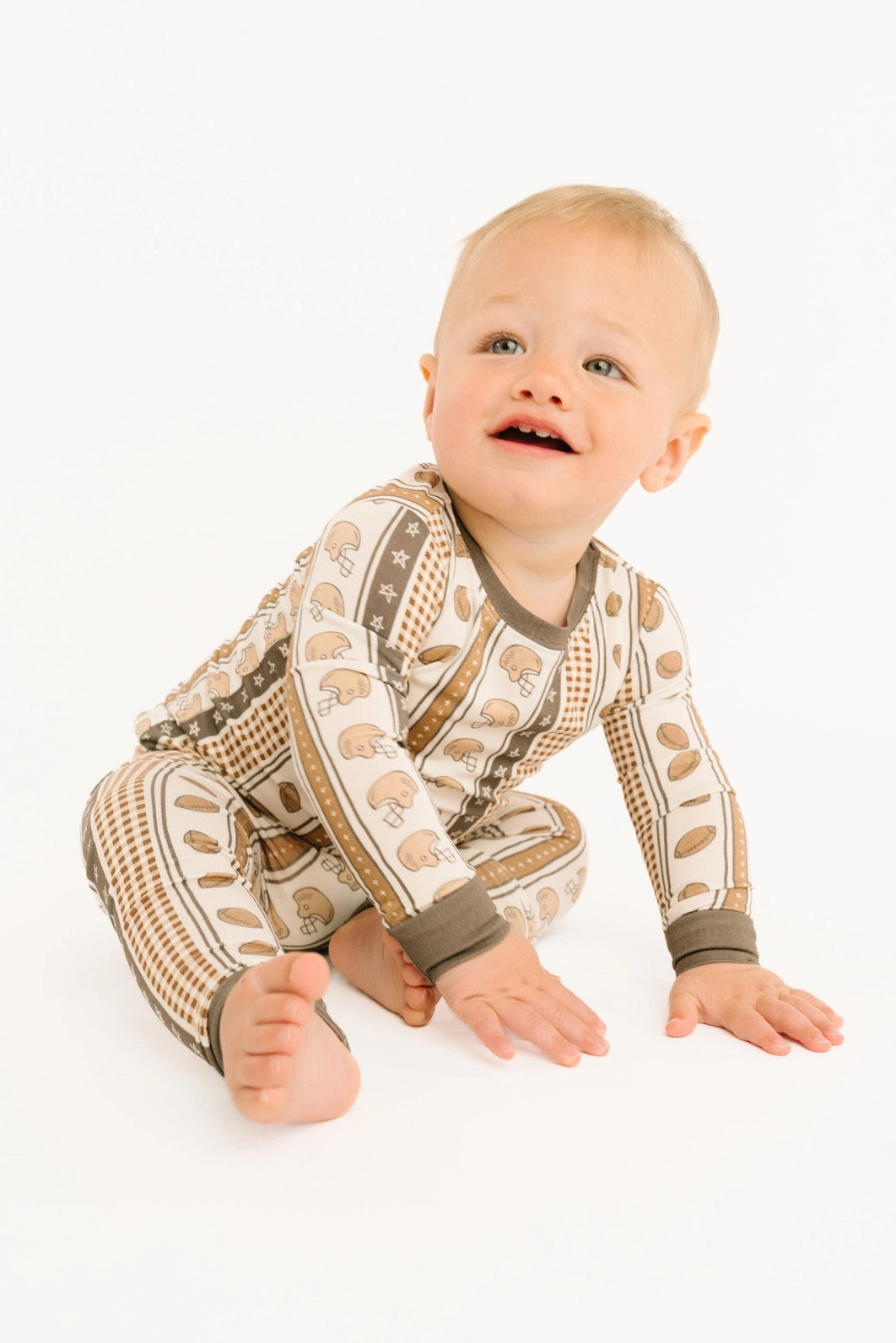 Touchdown Stripe Bamboo PJ 2-Piece Set