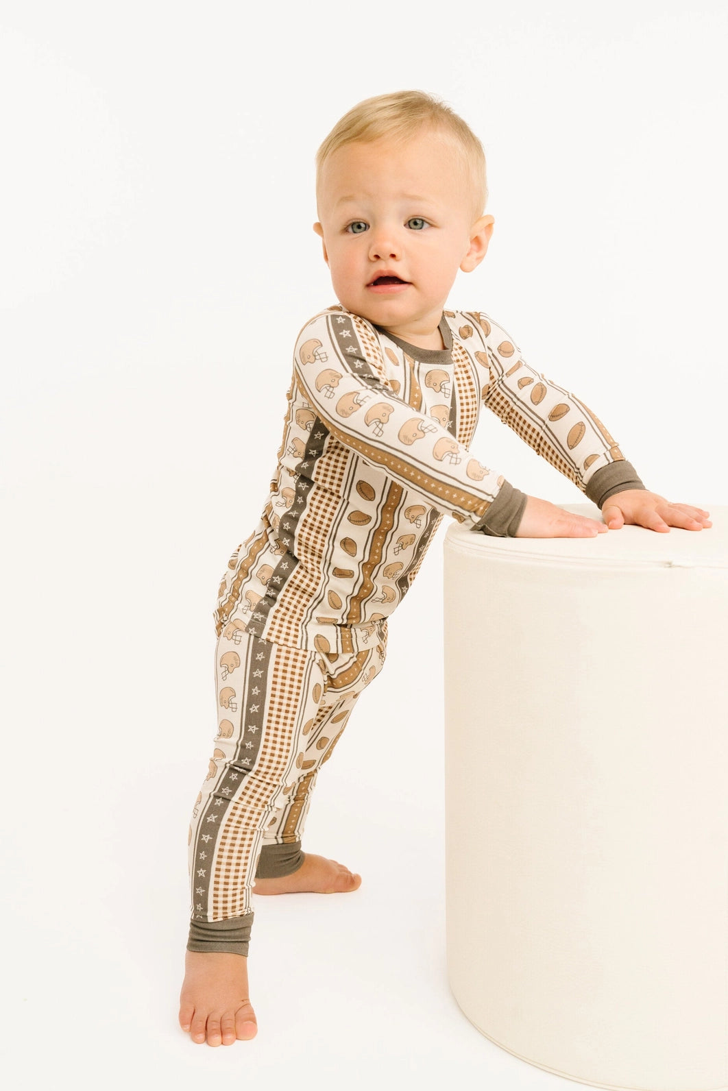 Touchdown Stripe Bamboo PJ 2-Piece Set