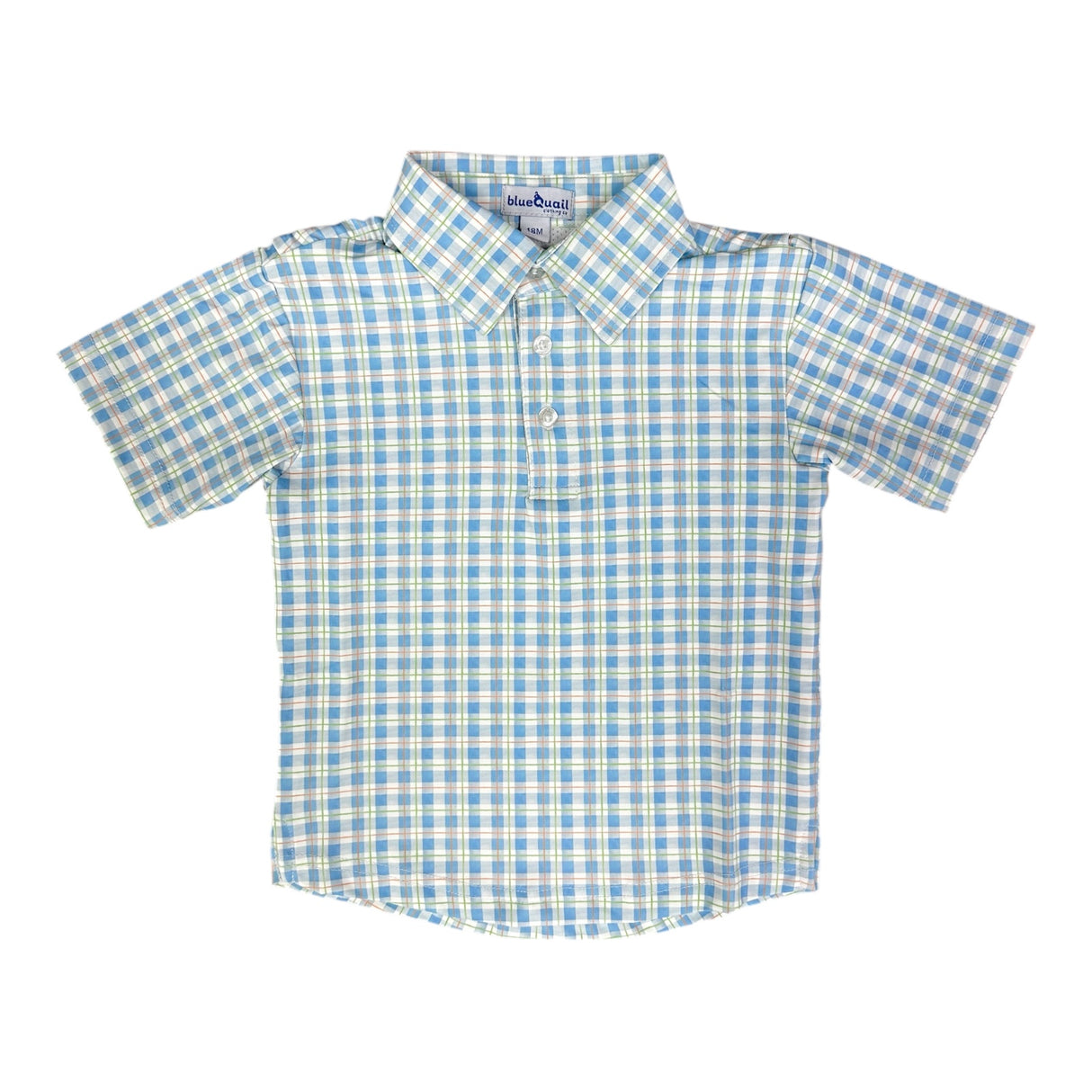 Watercolor Plaid Polo