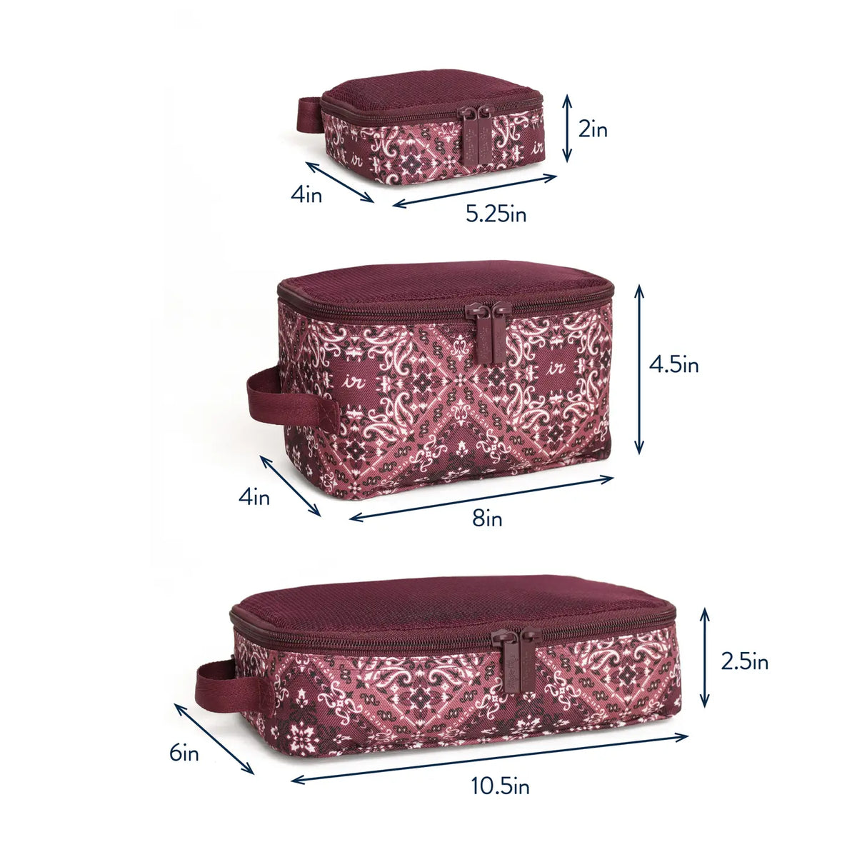 Paisley Wine Pack Like a Boss Packing Cubes