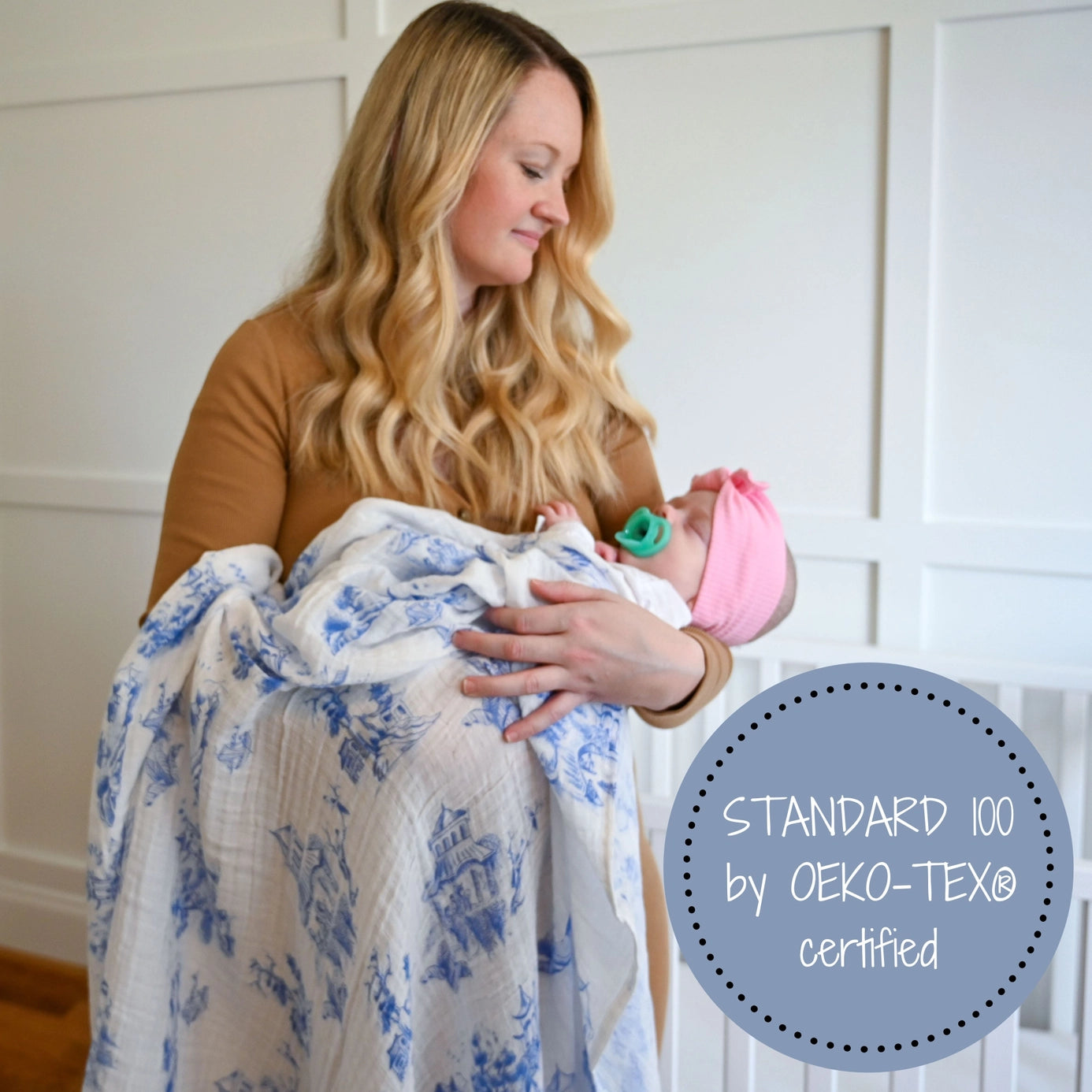 Chinoiserie Muslin Swaddle