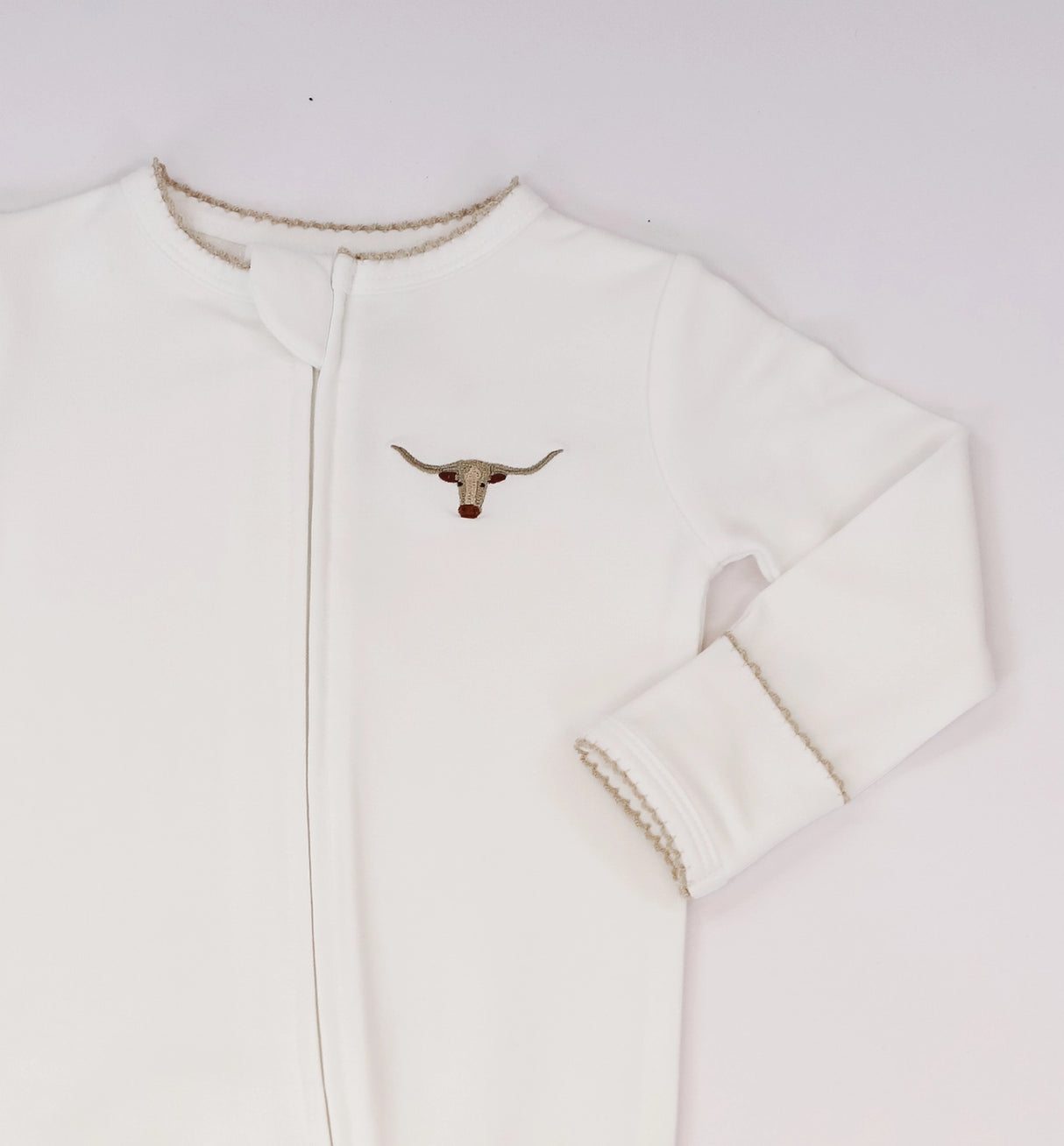 Longhorn Pip Embroidered Zippy