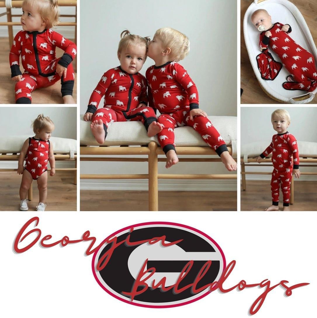 Georgia Bulldogs Henley Onesie