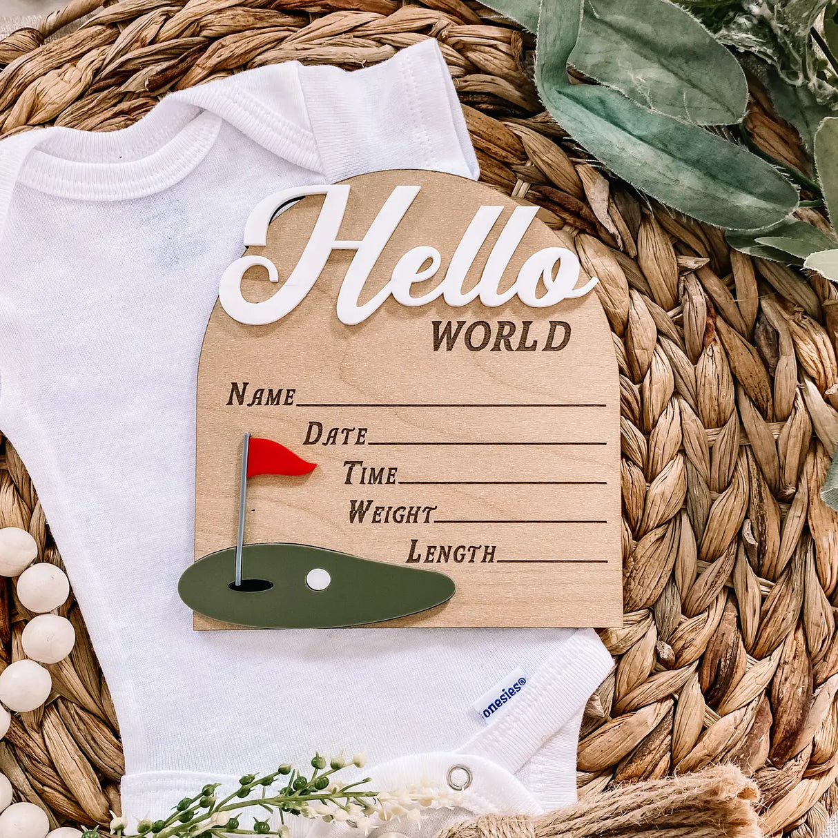 Golf Birth Announcement Sign