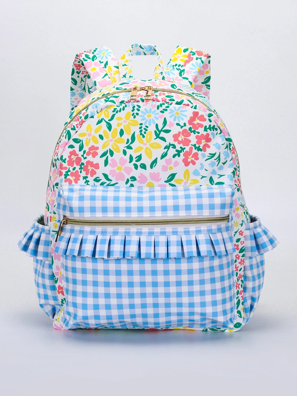 Flower & Gingham Backpack