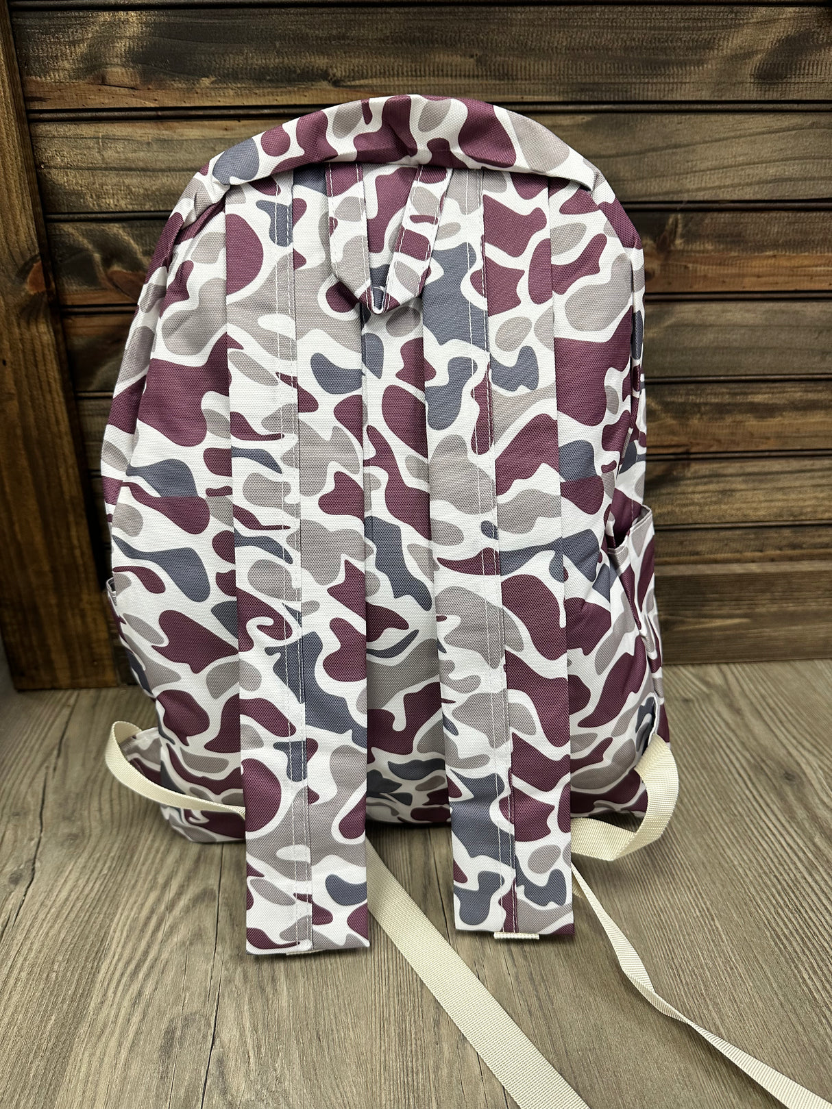 Maroon Retro Camo Backpack
