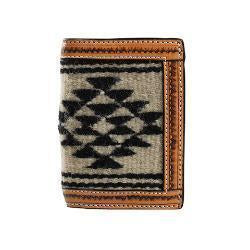Natural Tan Wool Trifold Wallet