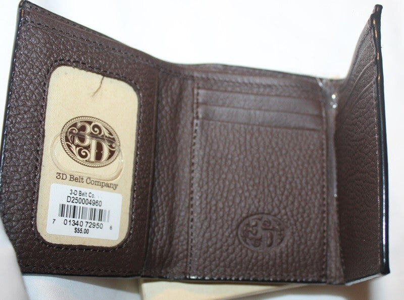 3D Tan Wool Trifold Wallet