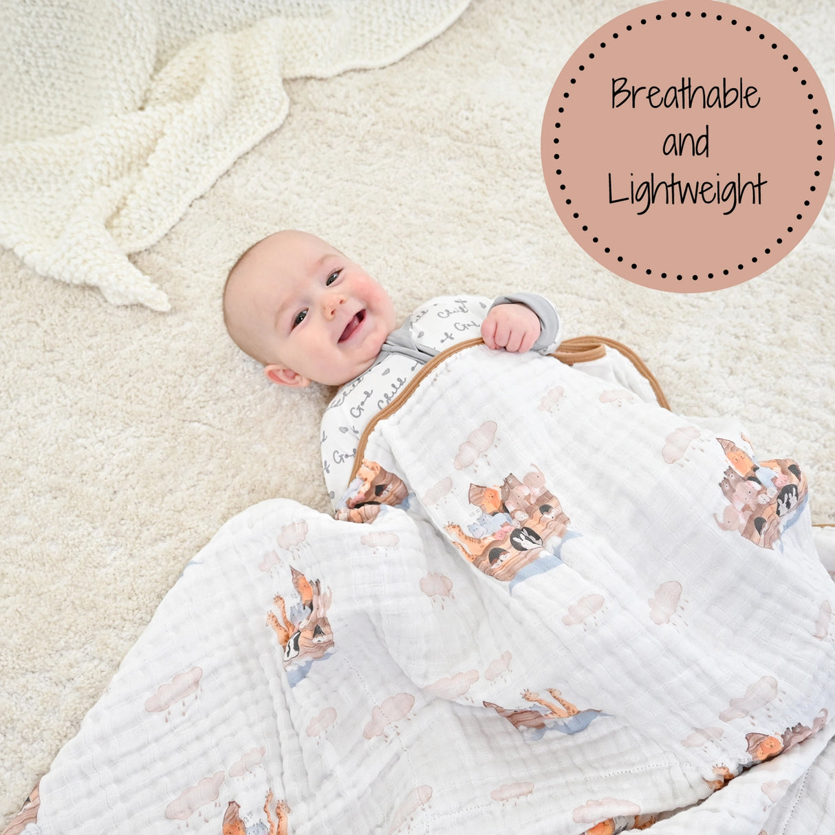 Noah’s Ark Cotton Muslin Quilt