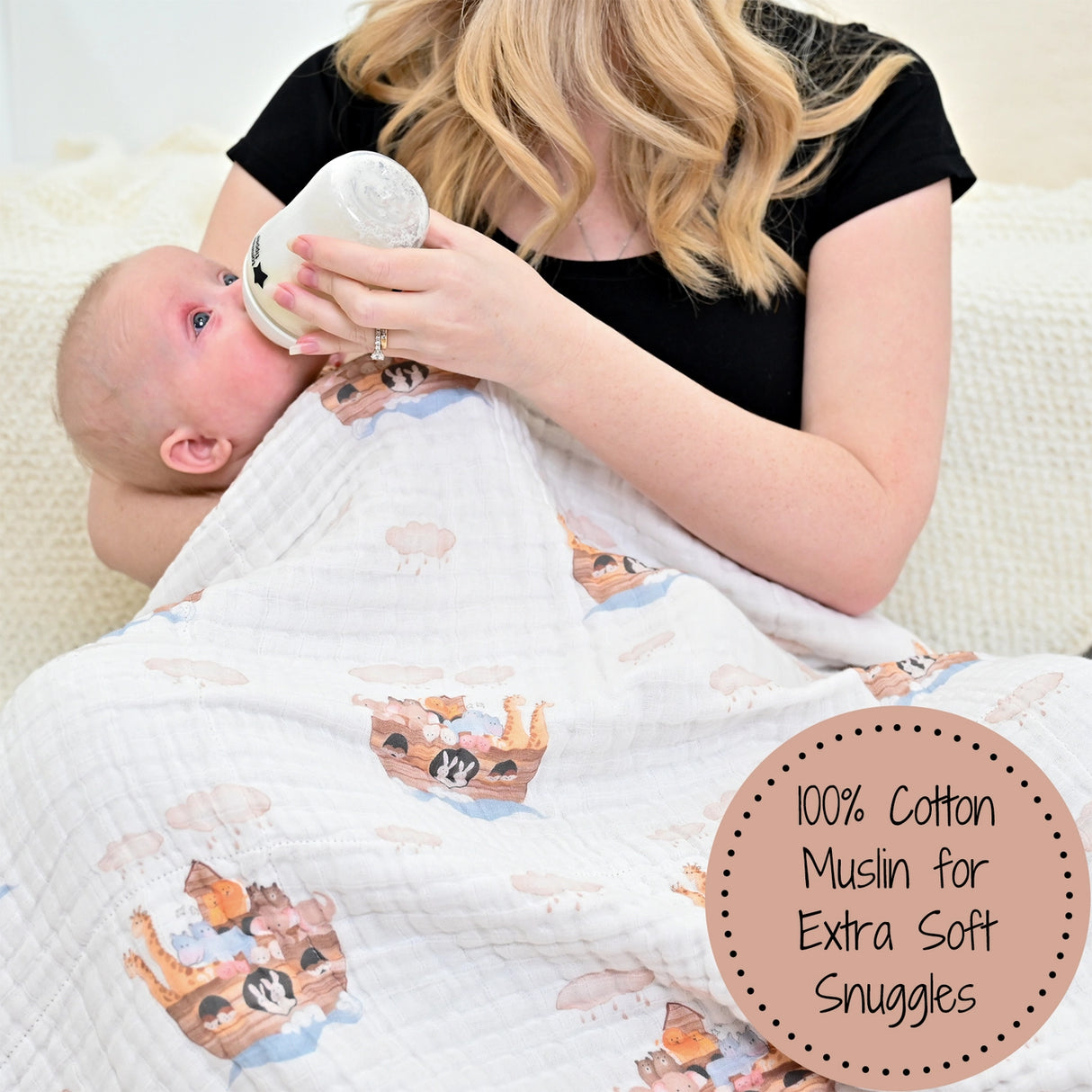 Noah’s Ark Cotton Muslin Quilt