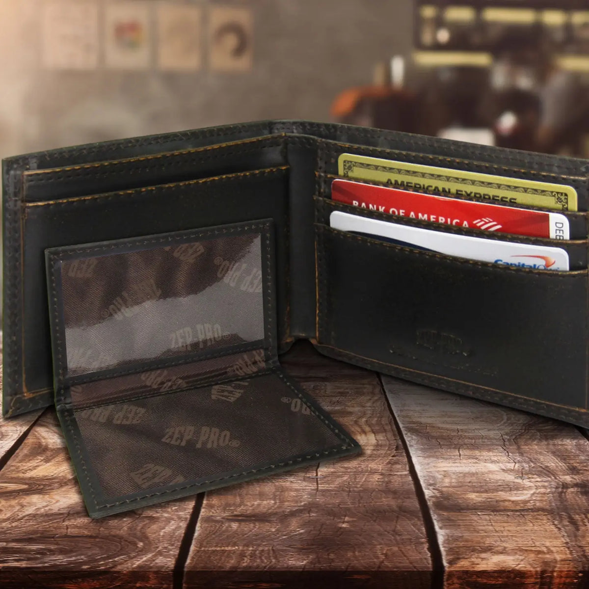Texas Longhorns Burnished Leather Bifold Wallet