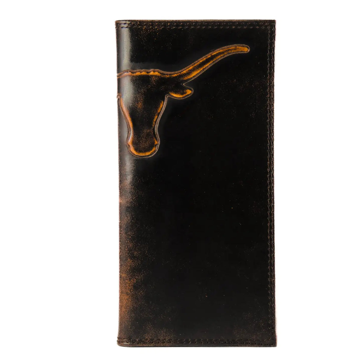 Texas Longhorns Burnished Leather Secretary Wallet
