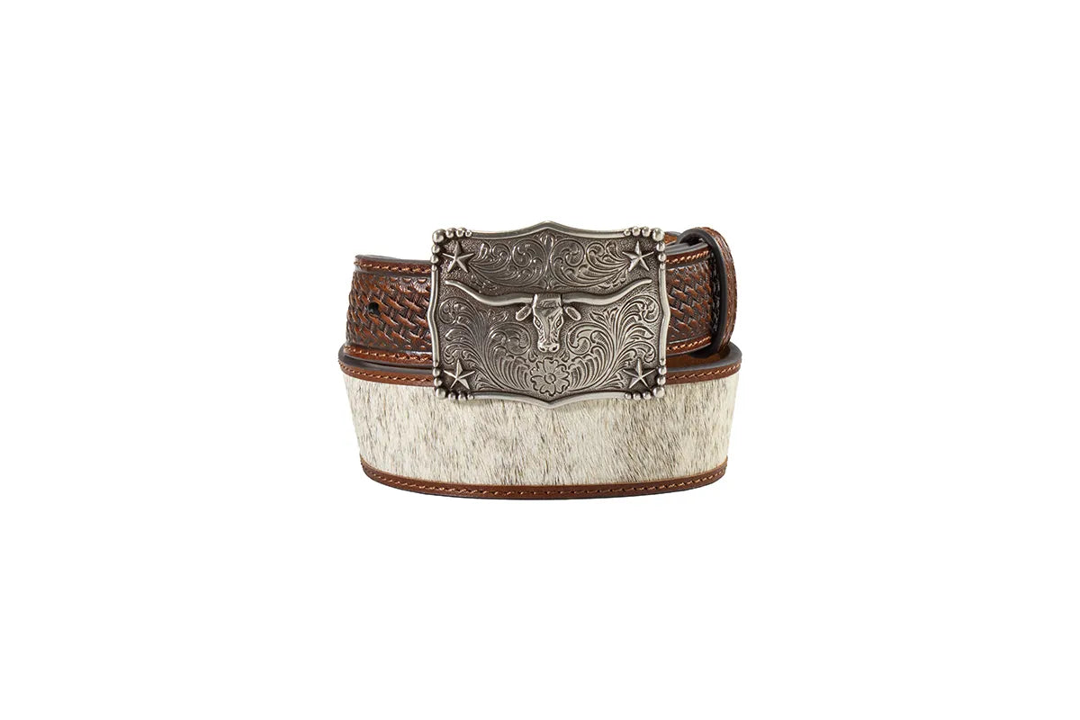Basket Weave Calf Hair Youth Belt