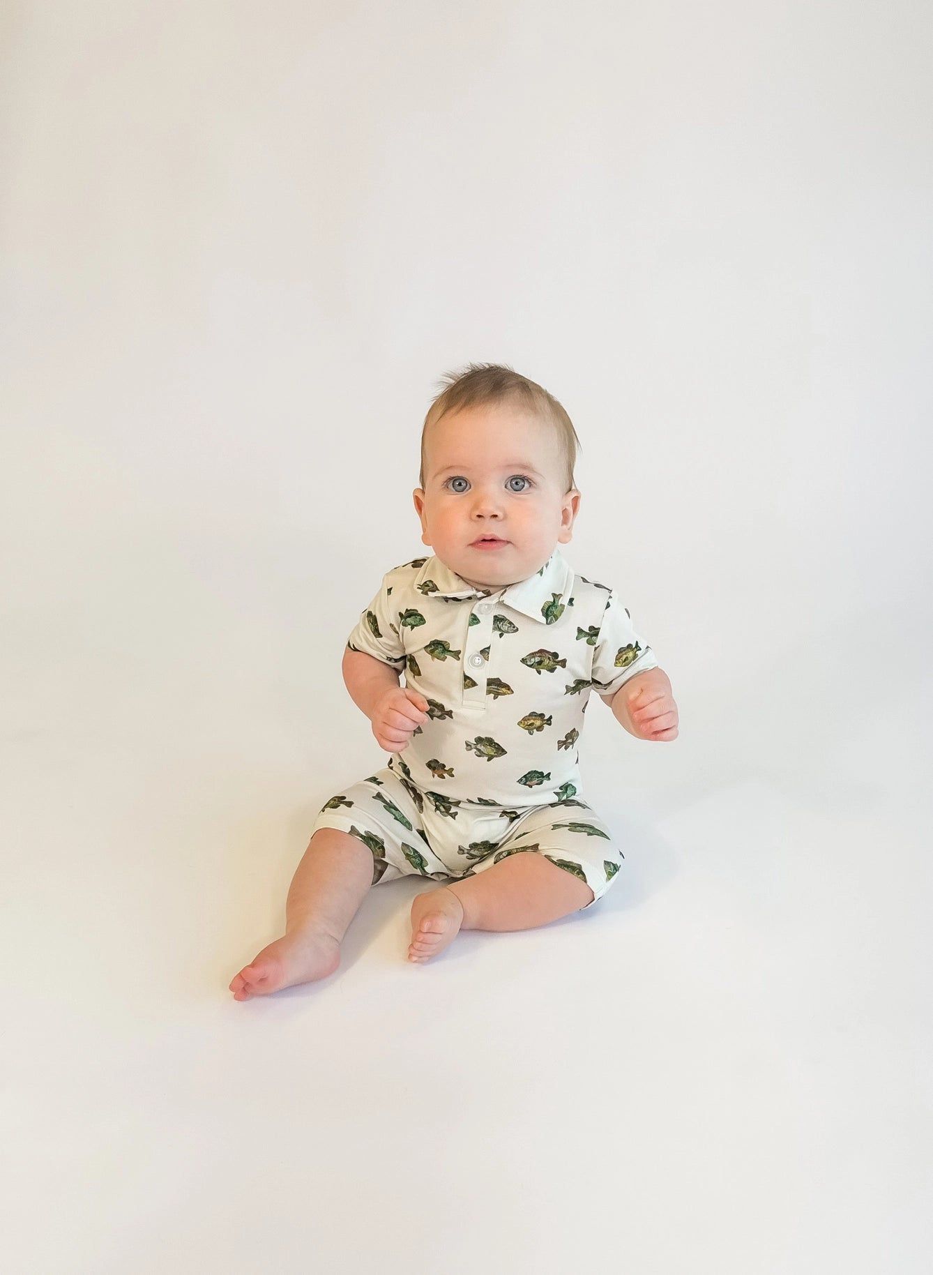 Freshwater Fish Bamboo Shortie Romper