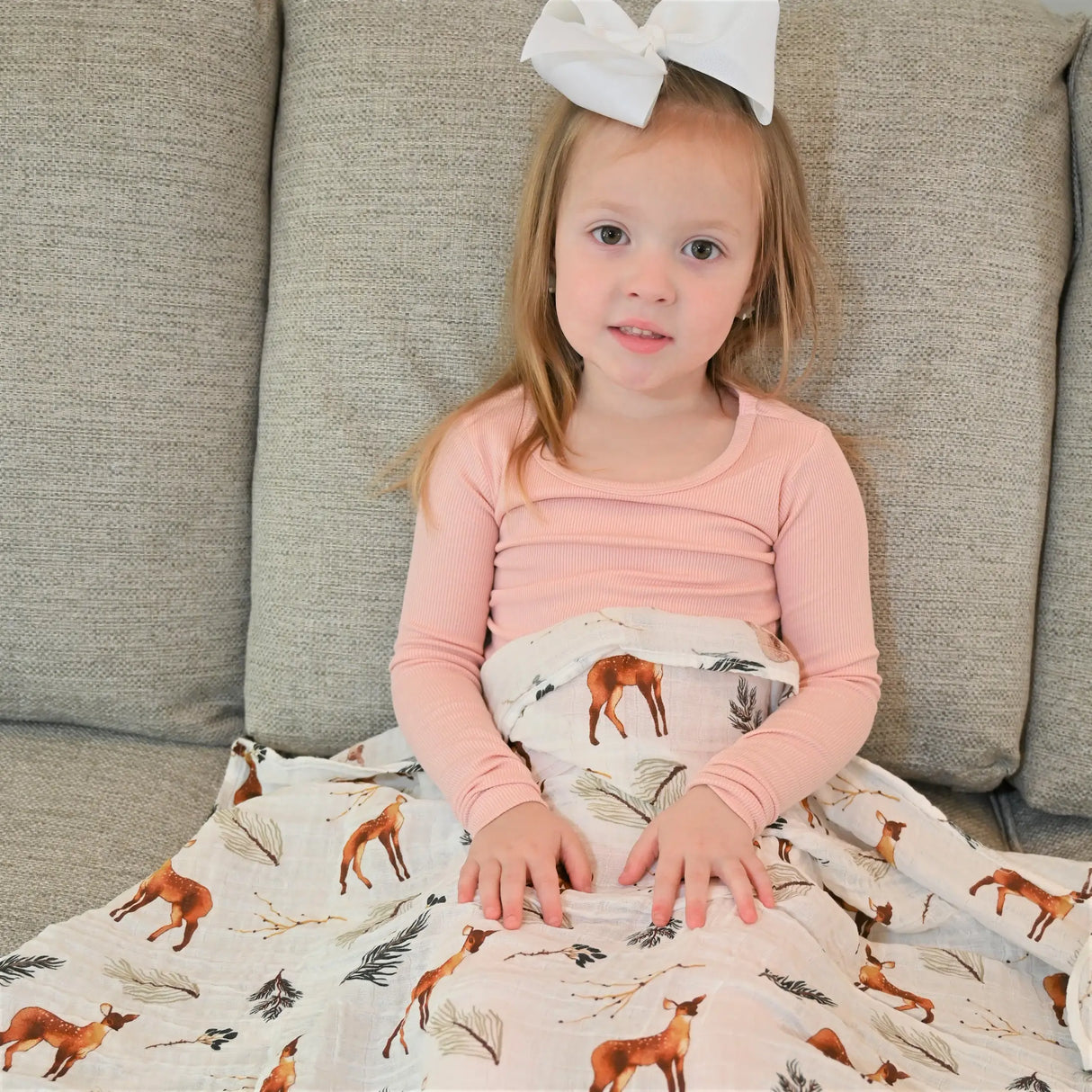 Oh Deer Cotton Muslin Swaddle