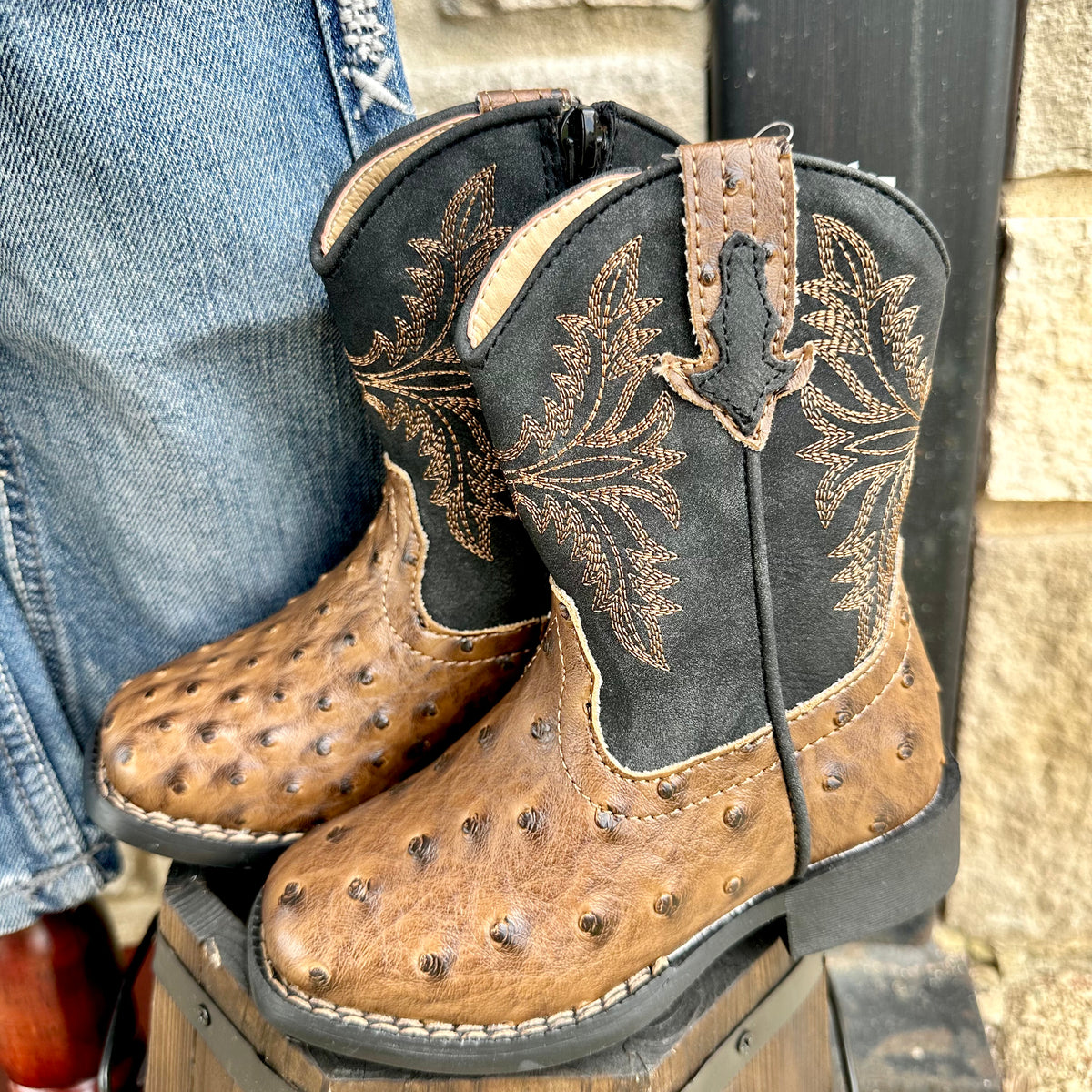 Black Ostrich Boots main image 1