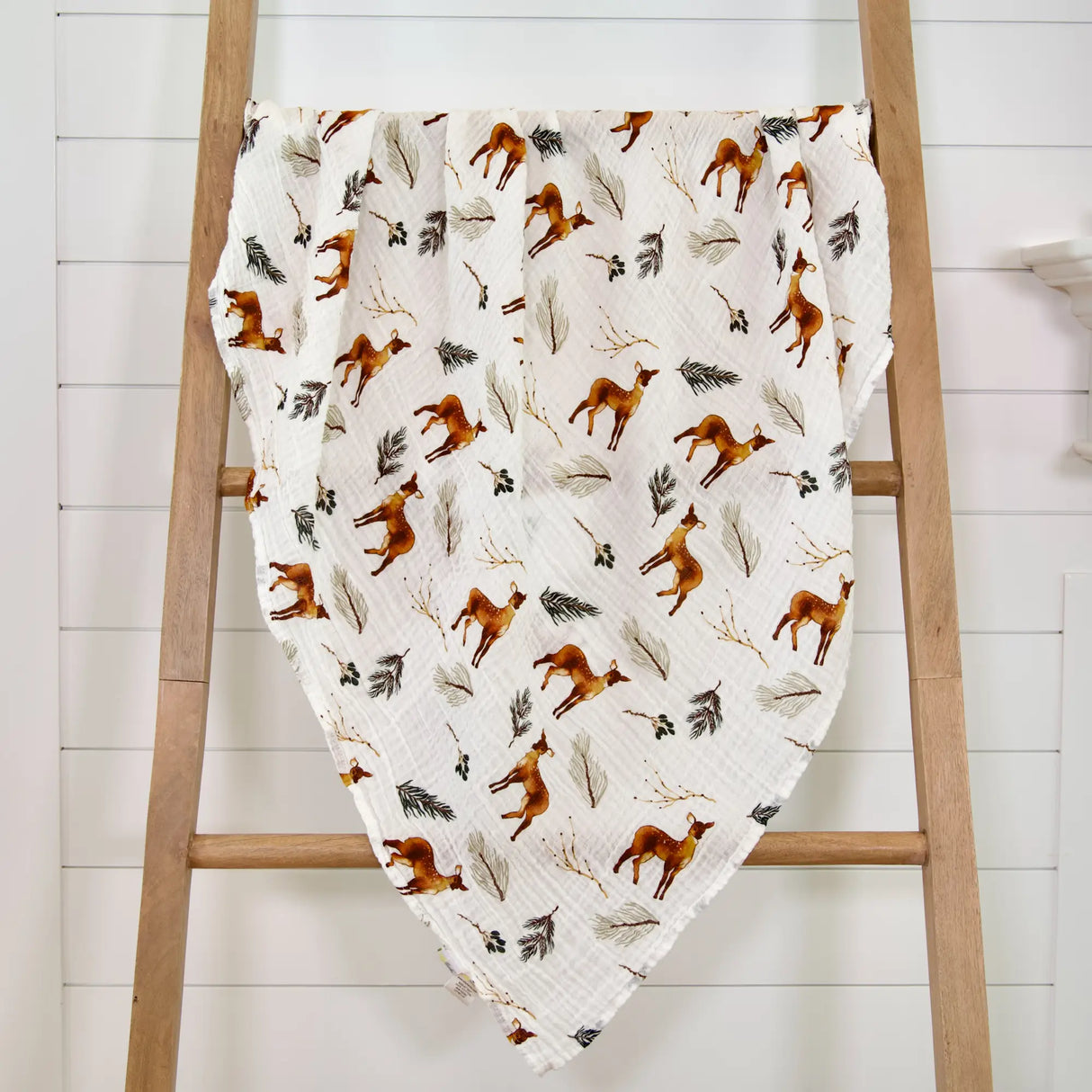 Oh Deer Cotton Muslin Swaddle