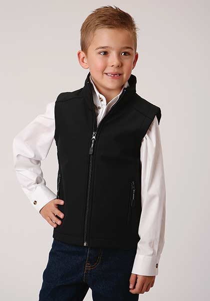 Black Soft Shell Roper Vest