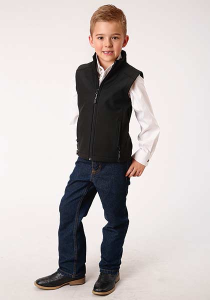 Black Soft Shell Roper Vest