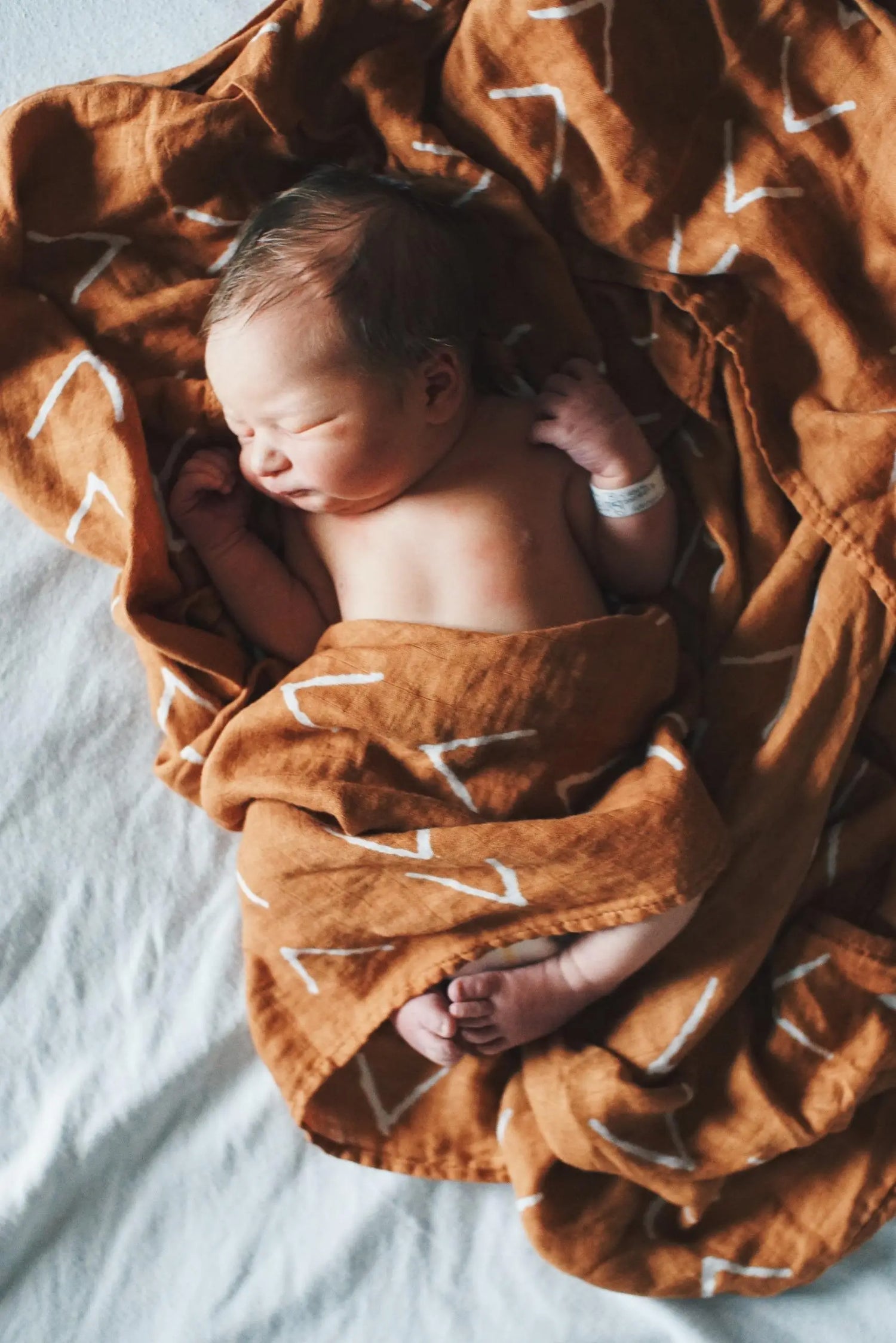Bronze Mudcloth Swaddle