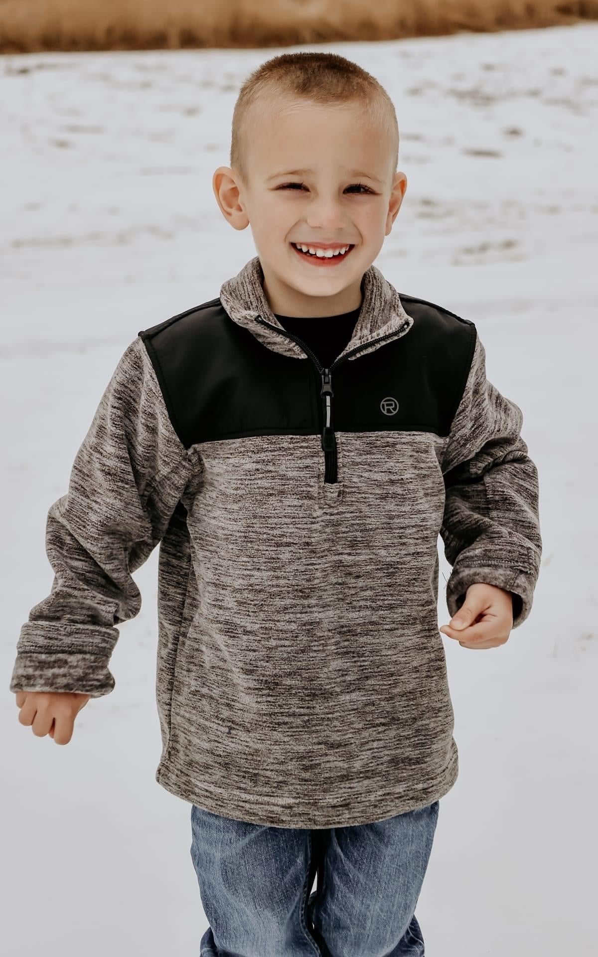 Youth Roper Fleece Charcoal Pullover