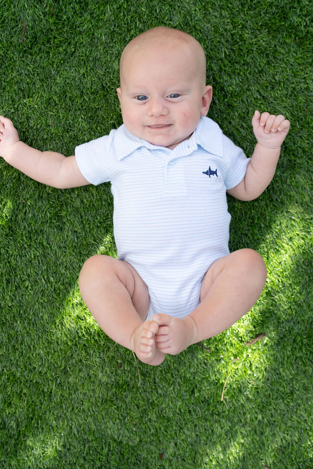 Blue Stripe Polo Onesiee