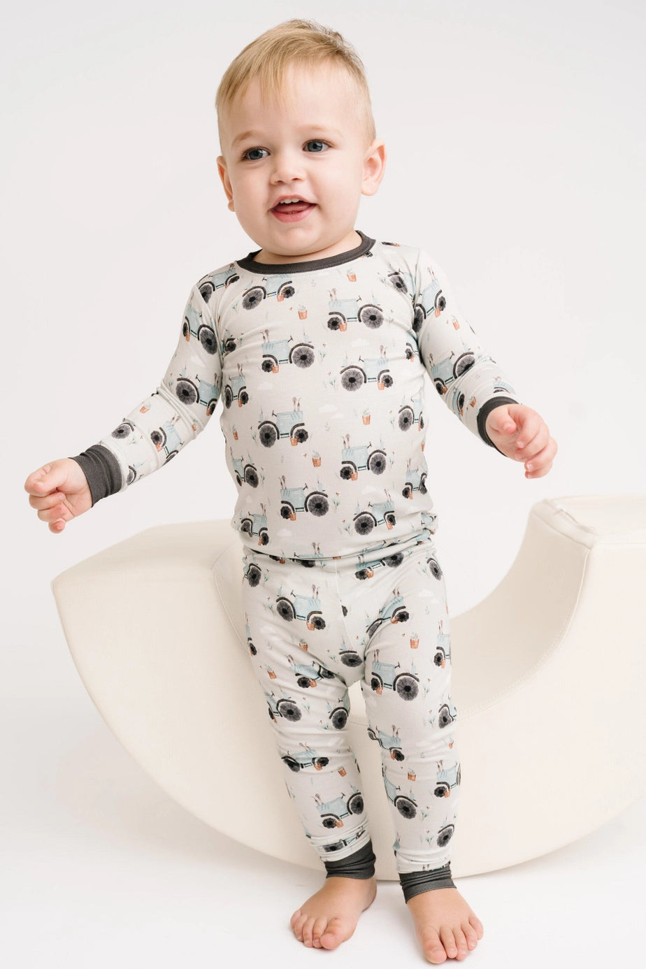 Blue Tractor Bamboo 2-Piece PJ Set