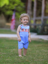 4th of July Flag Smocked Jon Jon