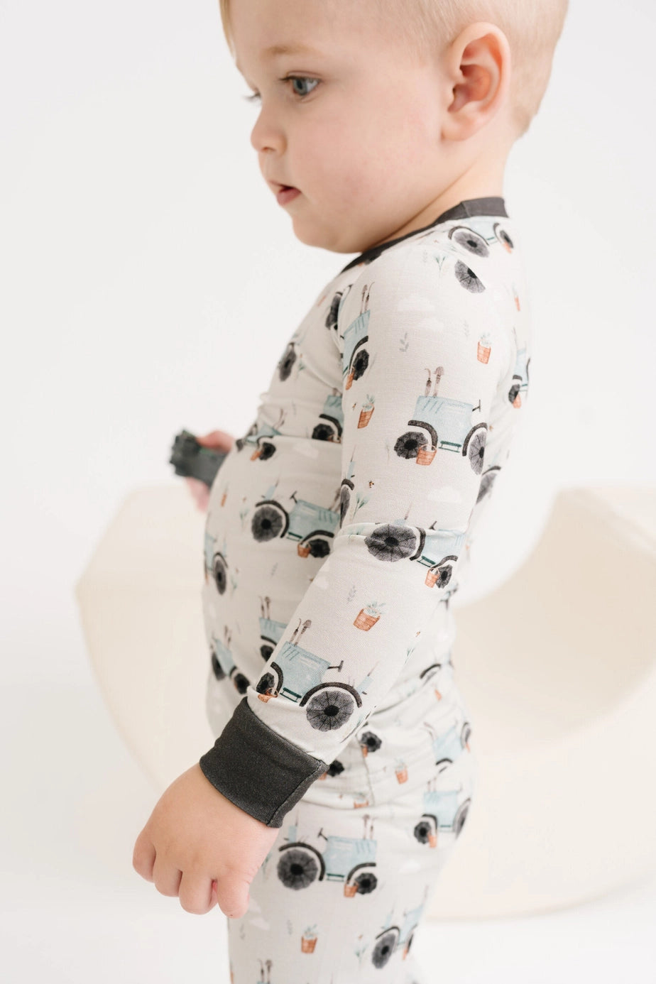 Blue Tractor Bamboo 2-Piece PJ Set