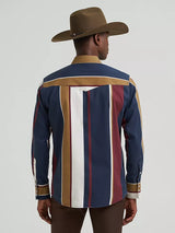 Vintage Brushpopper Navy Multi Pearl Snap