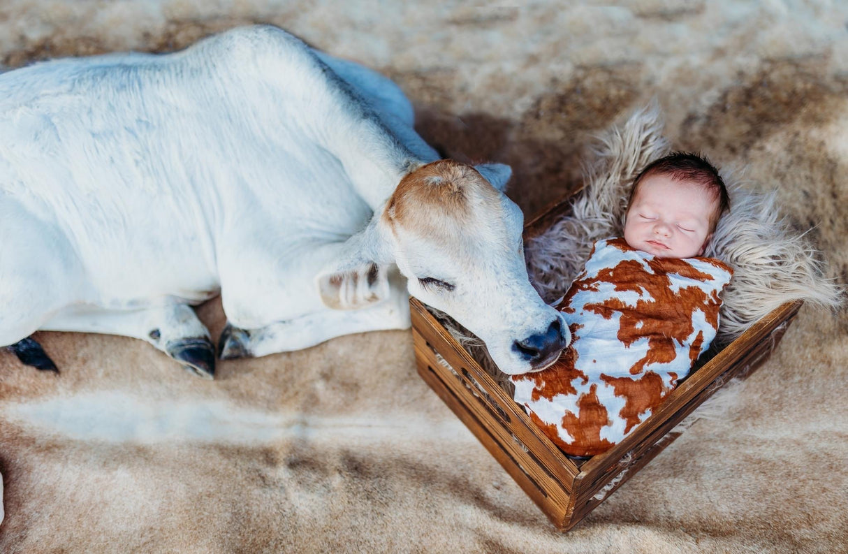 Cowhide Bamboo Swaddle