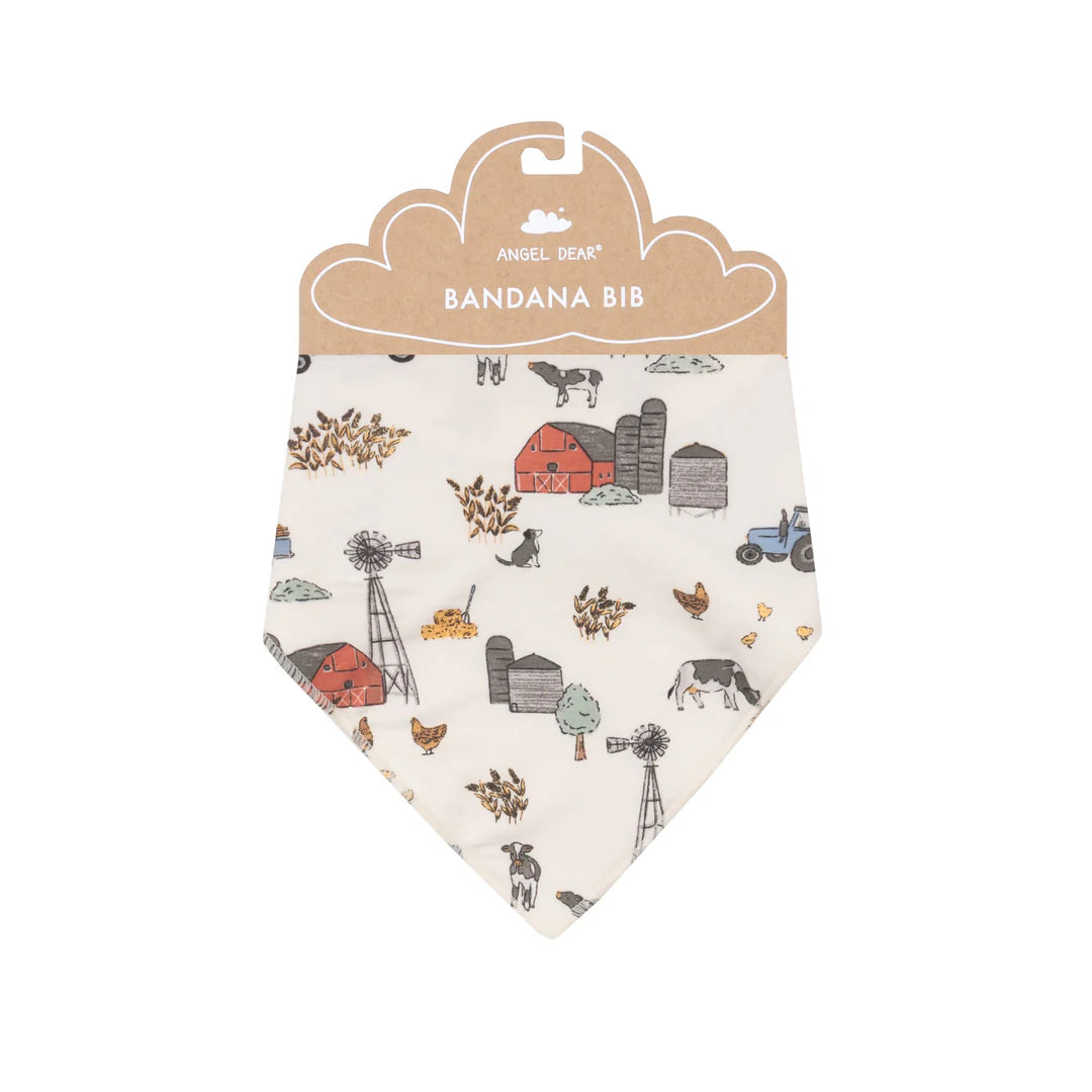 Creamy Hay Farmer Bandana Bib