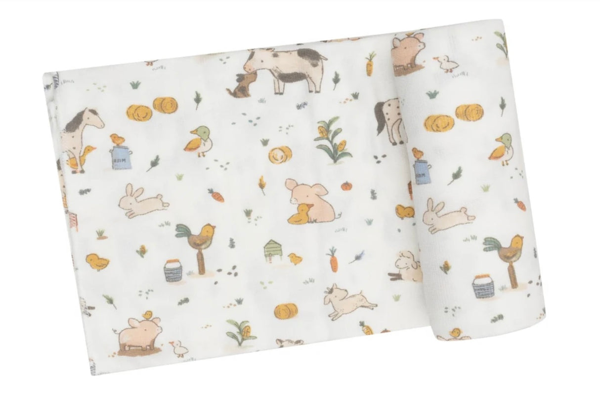 Farm Babies Bamboo Swaddle