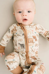 Noah’s Ark Bamboo Zipper PJ’s