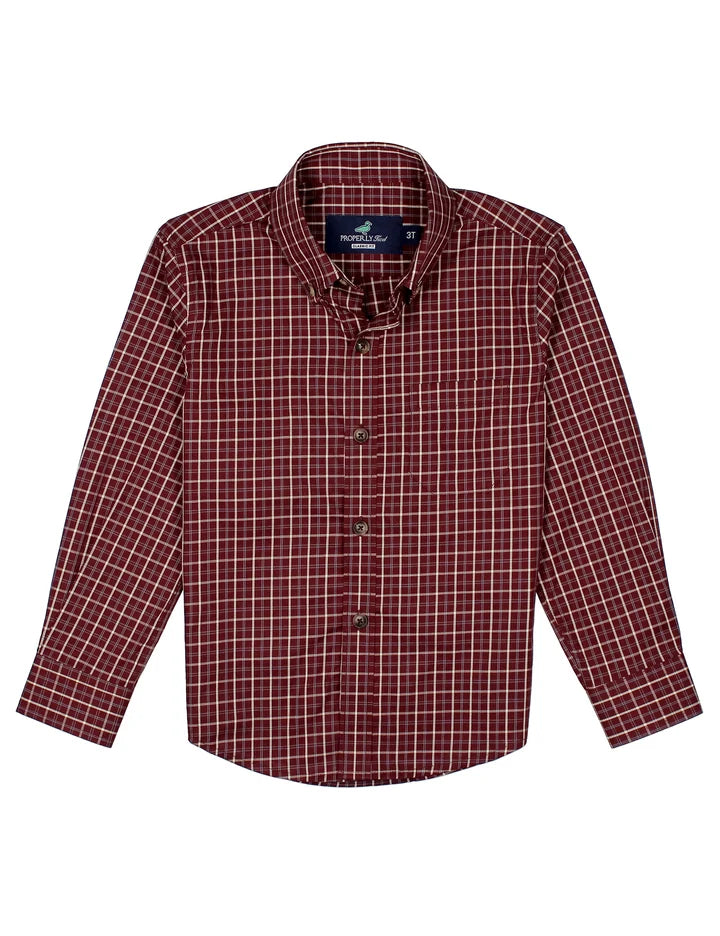 Woodland Sportshirt Beetroot Maroon